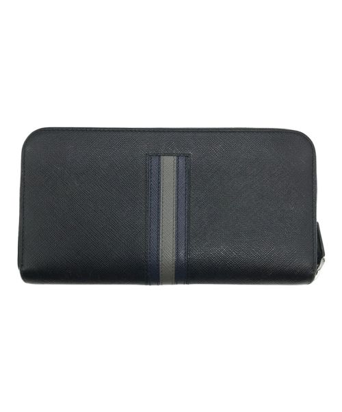 PRADA（プラダ）PRADA (プラダ) サフィアーノラウンドジップウォレット ネイビーの古着・服飾アイテム