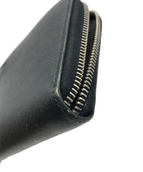 PRADA（プラダ）PRADA (プラダ) サフィアーノラウンドジップウォレット ネイビーの古着・服飾アイテム