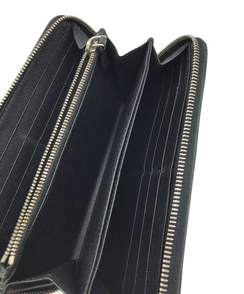 PRADA（プラダ）PRADA (プラダ) サフィアーノラウンドジップウォレット ネイビーの古着・服飾アイテム