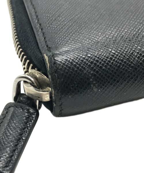 PRADA（プラダ）PRADA (プラダ) サフィアーノラウンドジップウォレット ネイビーの古着・服飾アイテム