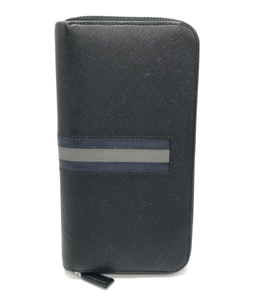 PRADA（プラダ）PRADA (プラダ) サフィアーノラウンドジップウォレット ネイビーの古着・服飾アイテム