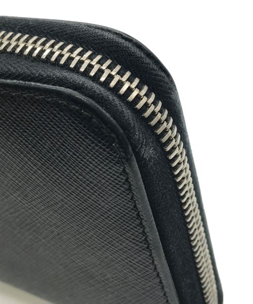 PRADA（プラダ）PRADA (プラダ) サフィアーノラウンドジップウォレット ネイビーの古着・服飾アイテム