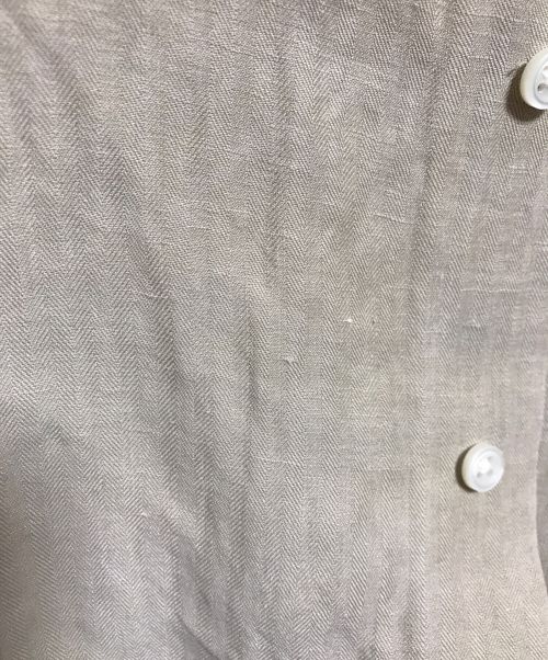 POLO RALPH LAUREN（ポロ・ラルフローレン）POLO RALPH LAUREN (ポロ・ラルフローレン) ヘリンボーンオープンカラーシャツ ベージュ サイズ: 2XBの古着・服飾アイテム