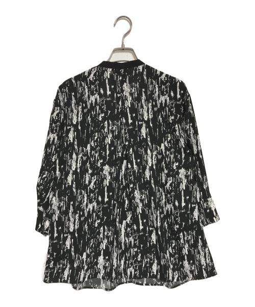 icB（アイシービー）icB (アイシービー) 【接触冷感・洗える】BackSatinAmunzen ナロータイブラウス ブラック×ホワイト サイズ:S 未使用品の古着・服飾アイテム