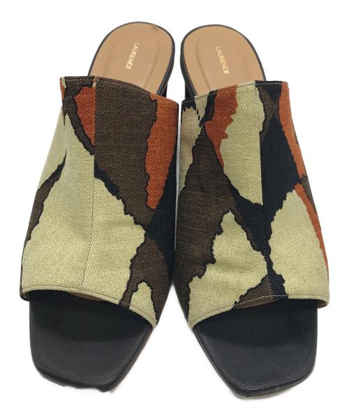 LAURENCE（ロランス）LAURENCE (ロランス) ヒールサンダル ブラウン サイズ:36 1/２の古着・服飾アイテム