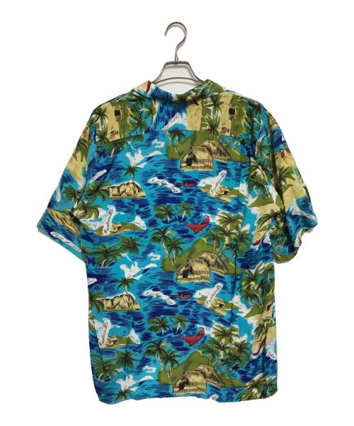 Manhattan（マンハッタン）Manhattan (マンハッタン) オープンカラーシャツ ブルー サイズ:Lの古着・服飾アイテム