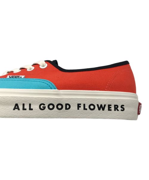 VANS（ヴァンズ）VANS (バンズ) ALL GOOD FLOWERS AUTHENTIC オレンジ×ブルー サイズ:23.5cm 未使用品の古着・服飾アイテム