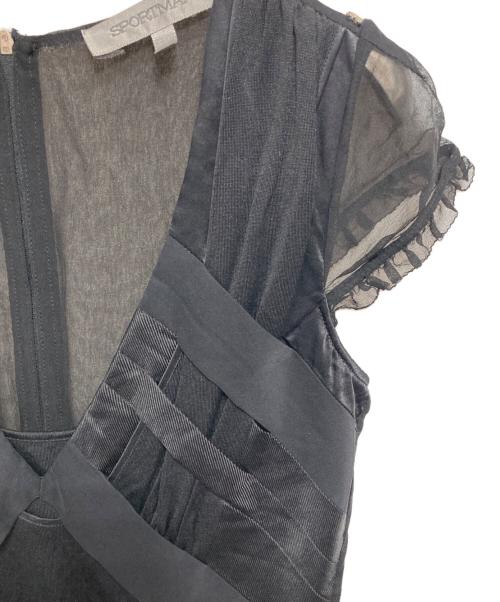SPORT MAX（スポーツマックス）SPORT MAX (スポーツマックス) デザインワンピース ブラック サイズ:Sの古着・服飾アイテム