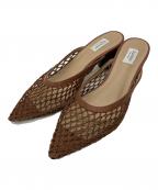 PELLICO SUNNYペリーコサニー）の古着「メッシュデザインミュール」｜ブラウン