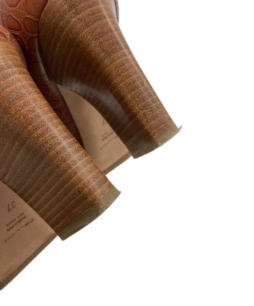 PELLICO（ペリーコ）PELLICO (ペリーコ) オープントゥーパンプス ブラウン サイズ:23.5㎝の古着・服飾アイテム