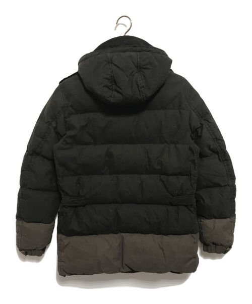 NAPAPIJRI（ナパピリ）NAPAPIJRI (ナパピリ) フーデッドダウンジャケット ブラック×ブラウン サイズ:Sの古着・服飾アイテム