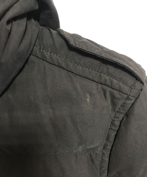 NAPAPIJRI（ナパピリ）NAPAPIJRI (ナパピリ) フーデッドダウンジャケット ブラック×ブラウン サイズ:Sの古着・服飾アイテム