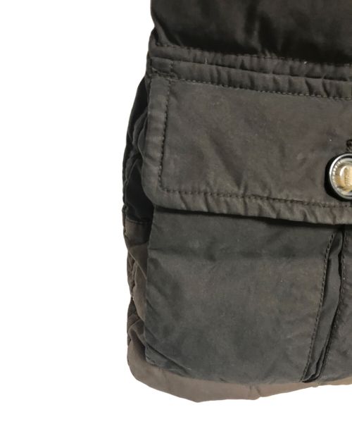 NAPAPIJRI（ナパピリ）NAPAPIJRI (ナパピリ) フーデッドダウンジャケット ブラック×ブラウン サイズ:Sの古着・服飾アイテム