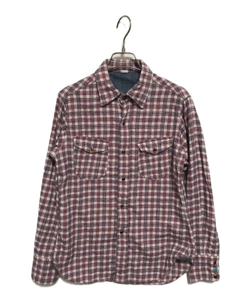 45R（フォーティファイブ・アール）45R (フォーティーファイブアール) より杢の908イースタンネルシャツ ピンク サイズ:下記参照の古着・服飾アイテム