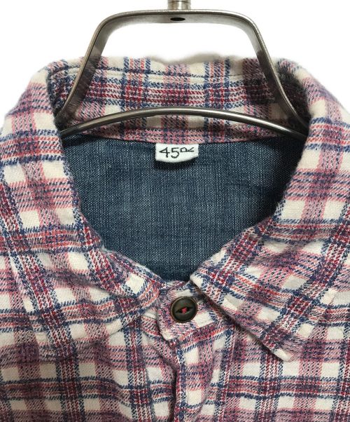 45R（フォーティファイブ・アール）45R (フォーティーファイブアール) より杢の908イースタンネルシャツ ピンク サイズ:下記参照の古着・服飾アイテム