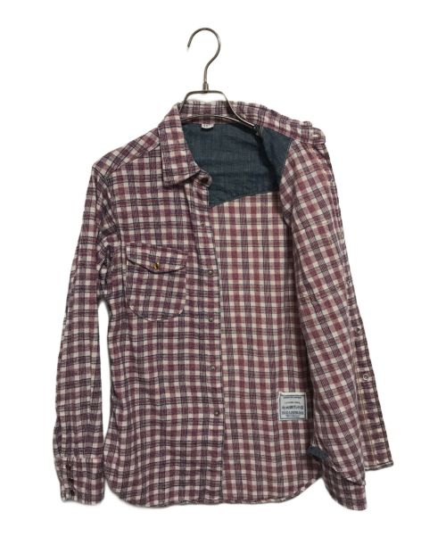 45R（フォーティファイブ・アール）45R (フォーティーファイブアール) より杢の908イースタンネルシャツ ピンク サイズ:下記参照の古着・服飾アイテム