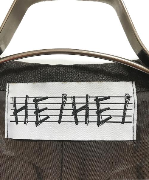 HEIHEI（ヘイヘイ）HEIHEI (ヘイヘイ) 半袖切替ジャケット風ワンピース ブラウン サイズ:A7の古着・服飾アイテム