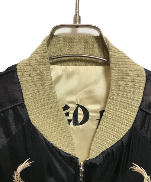 CROPPED HAEDS（クロップドヘッズ）CROPPED HAEDS (クロップドヘッズ) スカジャン ブラック×ゴールド サイズ:不明の古着・服飾アイテム