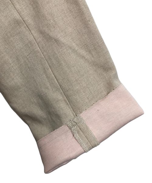 ETRE TOKYO（エトレトウキョウ）ETRE TOKYO (エトレトウキョウ) ボンディングノーカラージャケット ベージュ サイズ:Sの古着・服飾アイテム