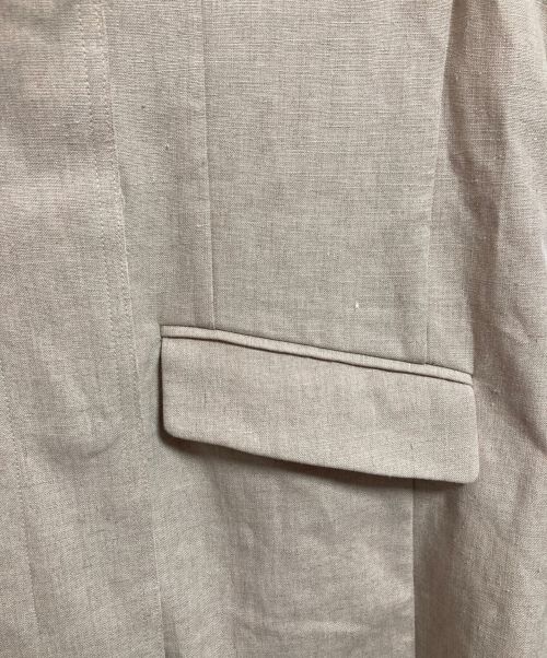 ETRE TOKYO（エトレトウキョウ）ETRE TOKYO (エトレトウキョウ) ボンディングノーカラージャケット ベージュ サイズ:Sの古着・服飾アイテム