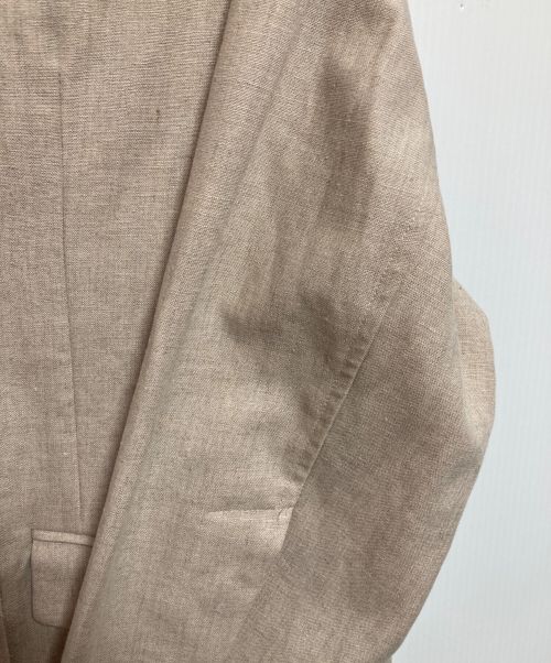 ETRE TOKYO（エトレトウキョウ）ETRE TOKYO (エトレトウキョウ) ボンディングノーカラージャケット ベージュ サイズ:Sの古着・服飾アイテム