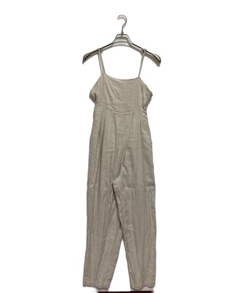 LEINWANDE（ラインヴァンド）LEINWANDE (ラインヴァンド) Belted Linen Jumpsuits ベージュ サイズ:Mの古着・服飾アイテム