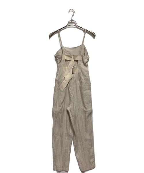 LEINWANDE（ラインヴァンド）LEINWANDE (ラインヴァンド) Belted Linen Jumpsuits ベージュ サイズ:Mの古着・服飾アイテム