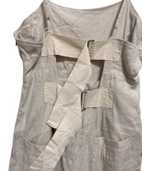 LEINWANDE（ラインヴァンド）LEINWANDE (ラインヴァンド) Belted Linen Jumpsuits ベージュ サイズ:Mの古着・服飾アイテム