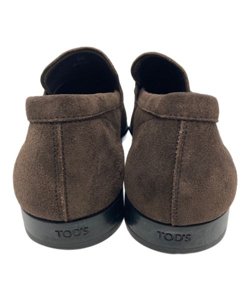 TOD'S（トッズ）TOD'S (トッズ) スウェードコインローファー ブラウン サイズ:5 1/2の古着・服飾アイテム