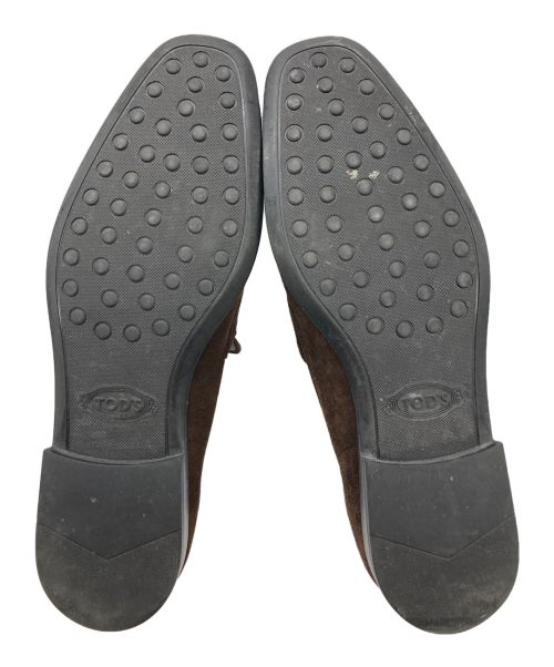 TOD'S（トッズ）TOD'S (トッズ) スウェードコインローファー ブラウン サイズ:5 1/2の古着・服飾アイテム