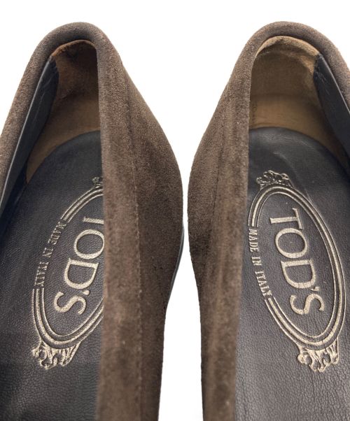 TOD'S（トッズ）TOD'S (トッズ) スウェードコインローファー ブラウン サイズ:5 1/2の古着・服飾アイテム