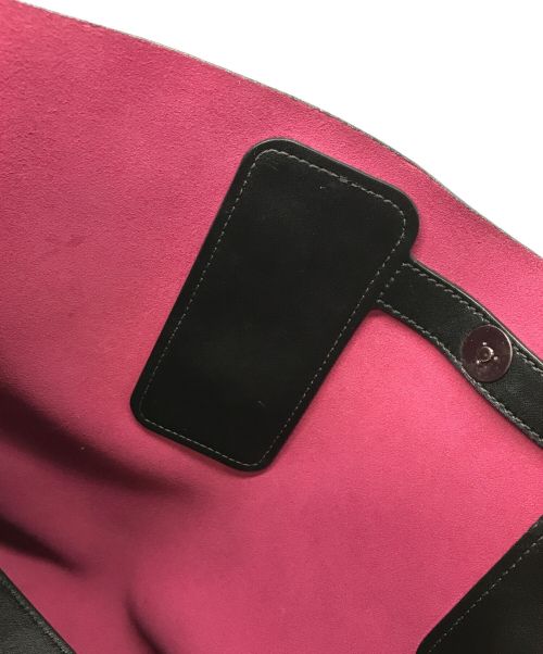 GIANNI CHIARINI（ジャンニ キアリーニ）GIANNI CHIARINI (ジャンニ キアリーニ) トートバッグ ブラック×パープルの古着・服飾アイテム