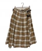 O'NEIL OF DUBLINオニールオブダブリン）の古着「チェックスカート」｜ベージュ