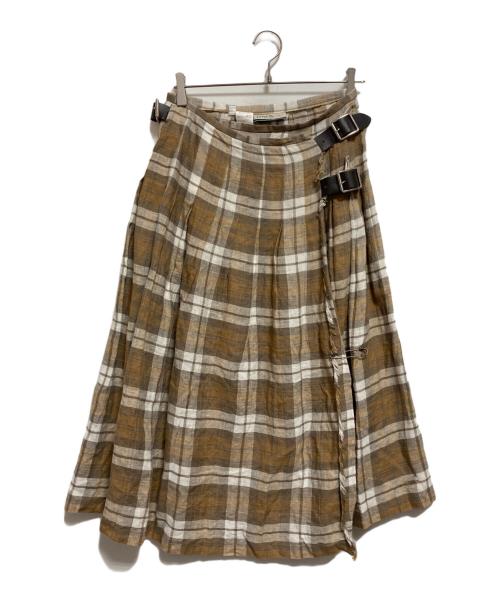 O'NEIL OF DUBLIN（オニールオブダブリン）O'NEIL OF DUBLIN (オニールオブダブリン) チェックスカート ベージュ サイズ:Sの古着・服飾アイテム