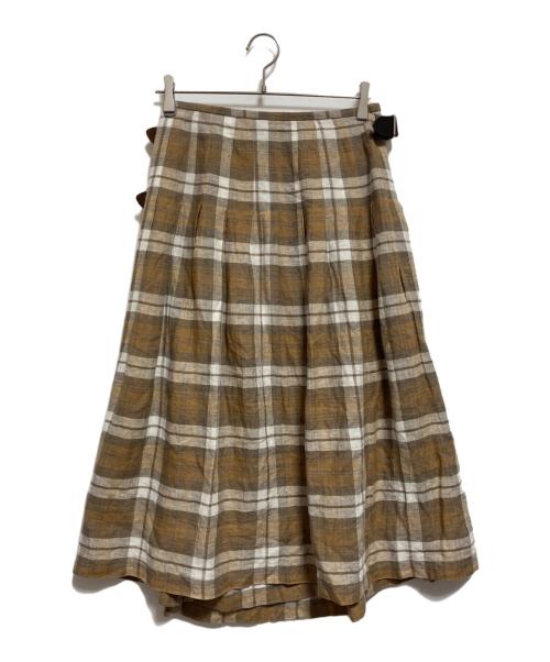 O'NEIL OF DUBLIN（オニールオブダブリン）O'NEIL OF DUBLIN (オニールオブダブリン) チェックスカート ベージュ サイズ:Sの古着・服飾アイテム
