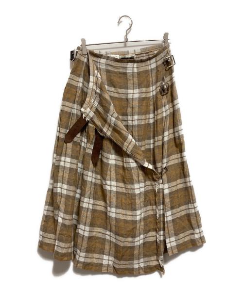 O'NEIL OF DUBLIN（オニールオブダブリン）O'NEIL OF DUBLIN (オニールオブダブリン) チェックスカート ベージュ サイズ:Sの古着・服飾アイテム