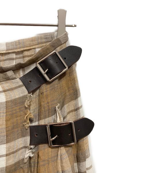 O'NEIL OF DUBLIN（オニールオブダブリン）O'NEIL OF DUBLIN (オニールオブダブリン) チェックスカート ベージュ サイズ:Sの古着・服飾アイテム