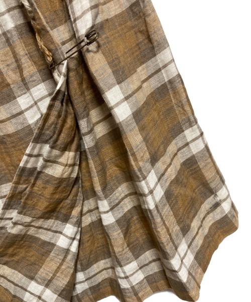 O'NEIL OF DUBLIN（オニールオブダブリン）O'NEIL OF DUBLIN (オニールオブダブリン) チェックスカート ベージュ サイズ:Sの古着・服飾アイテム