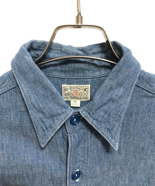 BUZZ RICKSON'S（バズリクソンズ）Buzz Rickson's (バズリクソンズ) シャンブレーワークシャツ ブルー サイズ:SIZE 15-15 1/2の古着・服飾アイテム