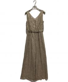 Diagram（ダイアグラム）の古着「スパンコールレースオールインワン」｜ベージュ