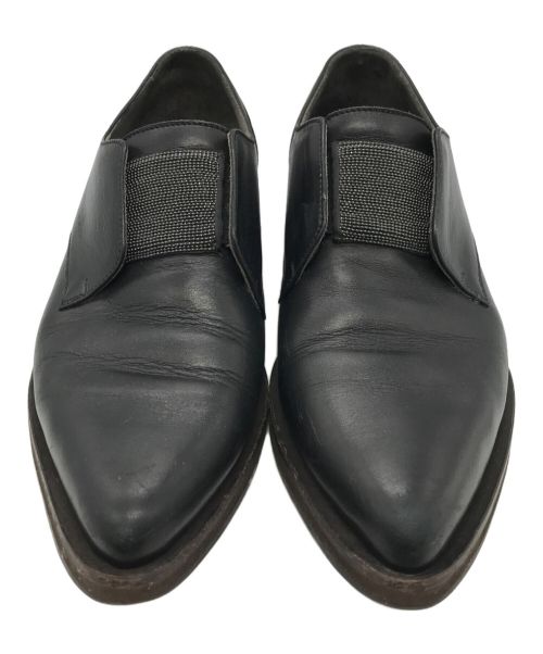 BRUNELLO CUCINELLI（ブルネロクチネリ）BRUNELLO CUCINELLI (ブルネロクチネリ) レザーシューズ ブラック サイズ:38の古着・服飾アイテム