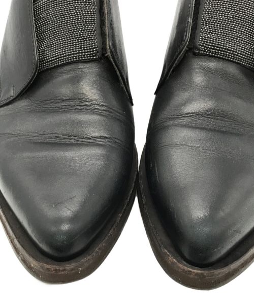 BRUNELLO CUCINELLI（ブルネロクチネリ）BRUNELLO CUCINELLI (ブルネロクチネリ) レザーシューズ ブラック サイズ:38の古着・服飾アイテム