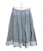 45Rフォーティファイブ・アール）の古着「梅雨風カディミックスのイージーギャザースカート」｜ブルー