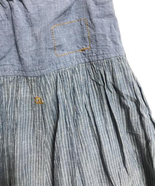 45R（フォーティファイブ・アール）45R (フォーティーファイブアール) 梅雨風カディミックスのイージーギャザースカート ブルー サイズ:下記参照の古着・服飾アイテム