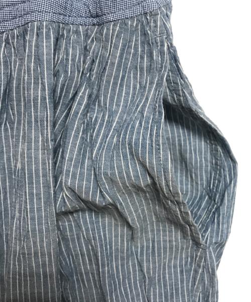 45R（フォーティファイブ・アール）45R (フォーティーファイブアール) 梅雨風カディミックスのイージーギャザースカート ブルー サイズ:下記参照の古着・服飾アイテム