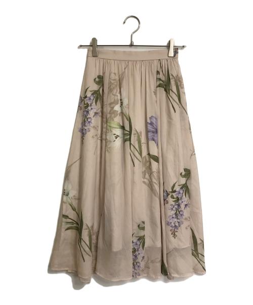 Rirandture（リランドチュール）Rirandture (リランドチュール) 総柄スカート ベージュ 未使用品の古着・服飾アイテム
