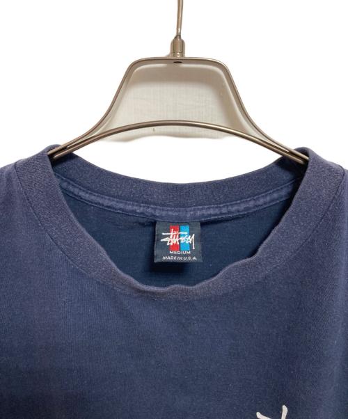 stussy（ステューシー）stussy (ステューシー) 90s ドラゴンプリントTシャツ ネイビー サイズ:Mの古着・服飾アイテム