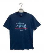 stussyステューシー）の古着「プリントTシャツ」｜ネイビー