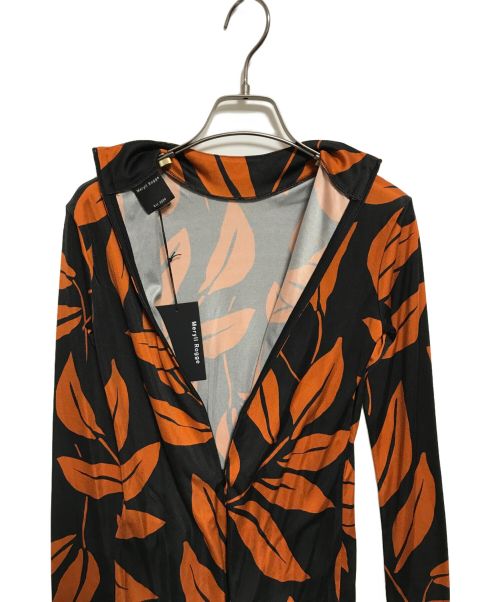 Meryll Rogge（メリルロッゲ）Meryll Rogge (メリルロッゲ) LEAVES SILK JERZEY オレンジ サイズ:34 未使用品の古着・服飾アイテム