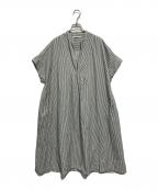 ne quittez pasヌキテパ）の古着「Poplin Stripe Big Shirts Dress」｜マルチカラー